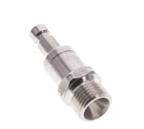 RVS 316L DN 2.7 (Micro) Luchtkoppeling Insteeknippel G 1/8 inch Buitendraad Double Shut-Off