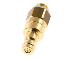 Messing DN 5 Luchtkoppeling Insteeknippel G 1/8 inch Buitendraad Double Shut-Off