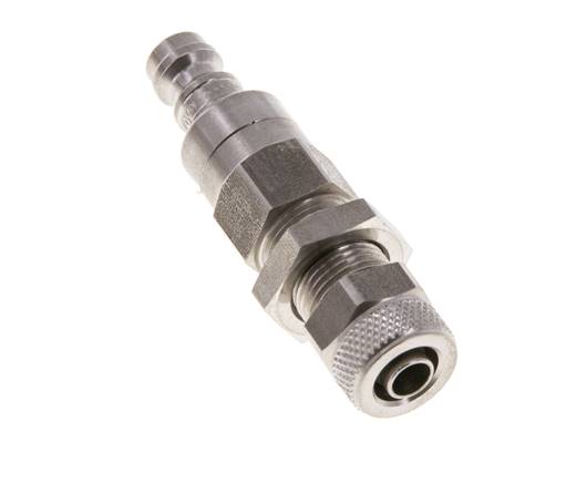 RVS DN 5 Luchtkoppeling Insteeknippel 6x8 mm Push-On Schotkoppeling Double Shut-Off