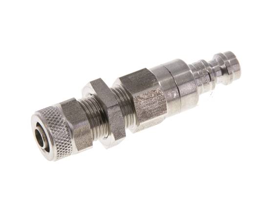 RVS DN 5 Luchtkoppeling Insteeknippel 6x8 mm Push-On Schotkoppeling Double Shut-Off