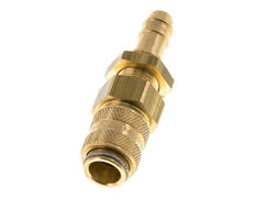 Messing DN 5 Luchtkoppeling Snelkoppeling 8 mm Slangpilaar Schotkoppeling