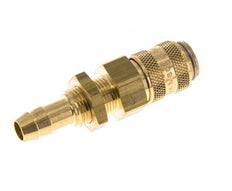 Messing DN 5 Luchtkoppeling Snelkoppeling 8 mm Slangpilaar Schotkoppeling