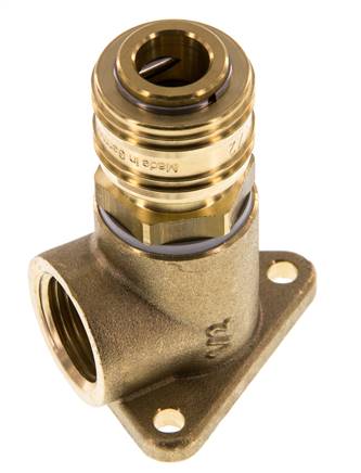Messing DN 7.2 (Euro) Luchtkoppeling Snelkoppeling G 1/2 inch Binnendraad Wandmontage