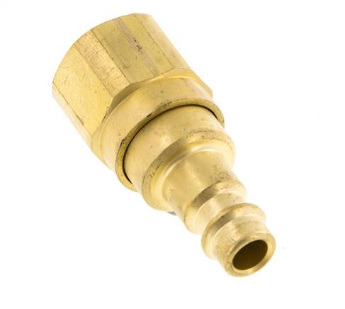 Messing DN 7.2 (Euro) Luchtkoppeling Insteeknippel G 3/8 inch Binnendraad met Terugslagklep