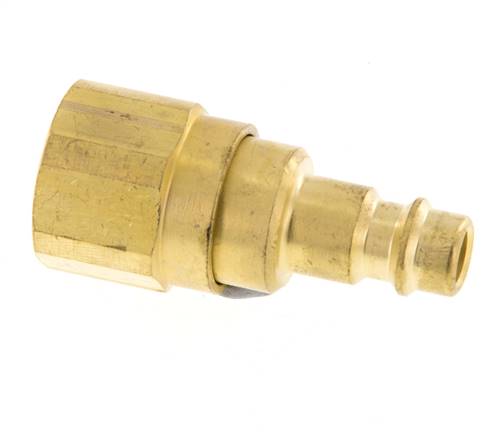Messing DN 7.2 (Euro) Luchtkoppeling Insteeknippel G 3/8 inch Binnendraad met Terugslagklep