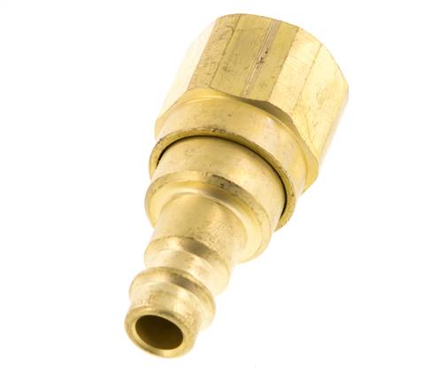 Messing DN 7.2 (Euro) Luchtkoppeling Insteeknippel G 3/8 inch Binnendraad met Terugslagklep