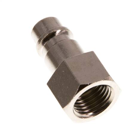 Vernikkeld Messing DN 7.2 (Euro) Luchtkoppeling Insteeknippel G 1/4 inch Binnendraad [2 Stuks]