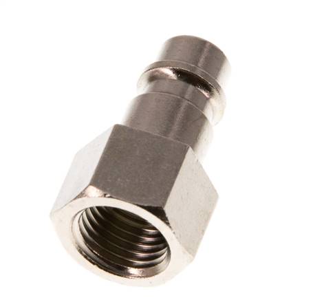 Vernikkeld Messing DN 7.2 (Euro) Luchtkoppeling Insteeknippel G 1/4 inch Binnendraad [2 Stuks]