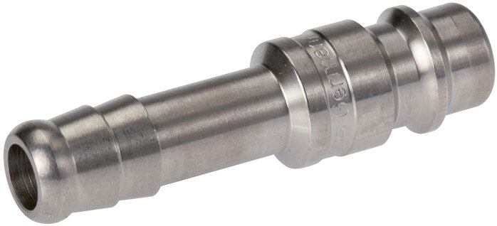 RVS 316L DN 7.2 (Euro) Luchtkoppeling Insteeknippel 9 mm Slangpilaar Double Shut-Off