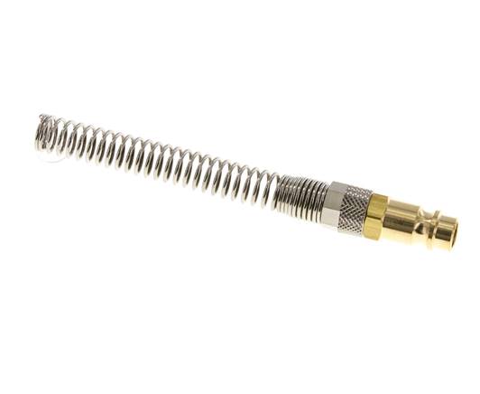 Messing DN 7.2 (Euro) Luchtkoppeling Insteeknippel 8x10 mm Push-On Buigbescherming met Terugslagklep