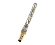 Messing DN 7.2 (Euro) Luchtkoppeling Insteeknippel 8x10 mm Push-On Buigbescherming met Terugslagklep