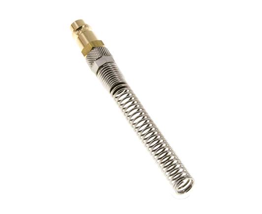 Messing DN 7.2 (Euro) Luchtkoppeling Insteeknippel 8x10 mm Push-On Buigbescherming met Terugslagklep