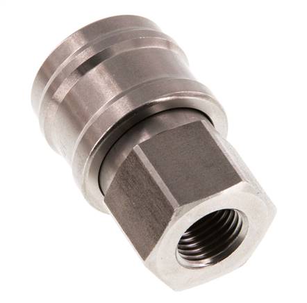 RVS DN 7.2 (Euro) Luchtkoppeling Snelkoppeling G 1/4 inch Binnendraad Double Shut-Off