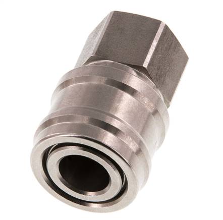 RVS DN 7.2 (Euro) Luchtkoppeling Snelkoppeling G 1/4 inch Binnendraad Double Shut-Off
