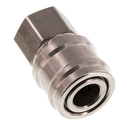 RVS DN 7.2 (Euro) Luchtkoppeling Snelkoppeling G 1/4 inch Binnendraad Double Shut-Off