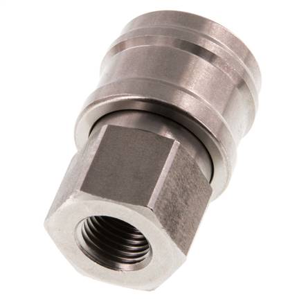 RVS DN 7.2 (Euro) Luchtkoppeling Snelkoppeling G 1/4 inch Binnendraad Double Shut-Off