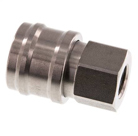 RVS DN 7.2 (Euro) Luchtkoppeling Snelkoppeling G 1/4 inch Binnendraad Double Shut-Off