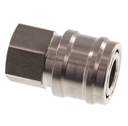 RVS DN 7.2 (Euro) Luchtkoppeling Snelkoppeling G 1/4 inch Binnendraad Double Shut-Off