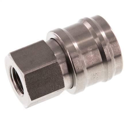 RVS DN 7.2 (Euro) Luchtkoppeling Snelkoppeling G 1/4 inch Binnendraad Double Shut-Off