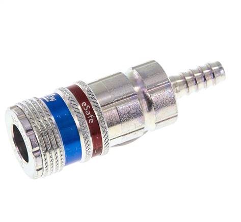 Staal/Messing DN 7.6 (7.2 Euro) Safety Luchtkoppeling Snelkoppeling 6 mm Slangpilaar