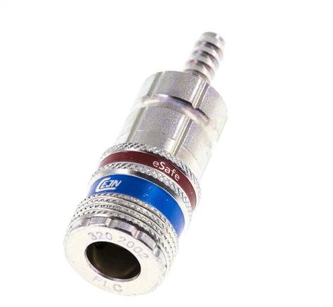 Staal/Messing DN 7.6 (7.2 Euro) Safety Luchtkoppeling Snelkoppeling 6 mm Slangpilaar