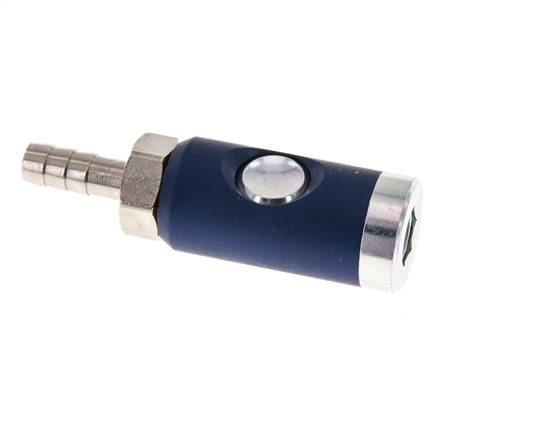 Gehard staal DN 7.4 Safety Luchtkoppeling Snelkoppeling met Drukknop 9 mm Slangpilaar