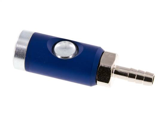 Gehard staal DN 7.4 Safety Luchtkoppeling Snelkoppeling met Drukknop 8 mm Slangpilaar