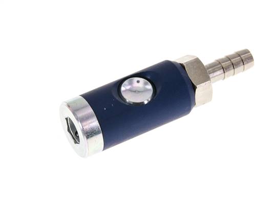 Gehard staal DN 7.4 Safety Luchtkoppeling Snelkoppeling met Drukknop 9 mm Slangpilaar