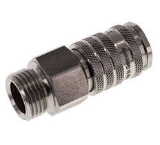 RVS DN 7.8 Luchtkoppeling Snelkoppeling G 1/2 inch Buitendraad Double Shut-Off