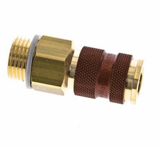 Messing DN 7.2 (Euro) Bruin-Coded Luchtkoppeling Snelkoppeling G 1/2 inch Buitendraad