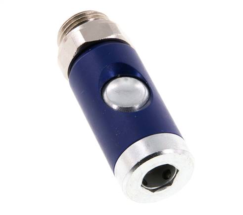 Gehard staal DN 7.4 Safety Luchtkoppeling Snelkoppeling met Drukknop G 1/2 inch Buitendraad