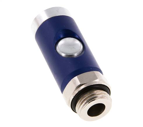 Gehard staal DN 7.4 Safety Luchtkoppeling Snelkoppeling met Drukknop G 1/2 inch Buitendraad
