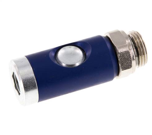 Gehard staal DN 7.4 Safety Luchtkoppeling Snelkoppeling met Drukknop G 1/2 inch Buitendraad