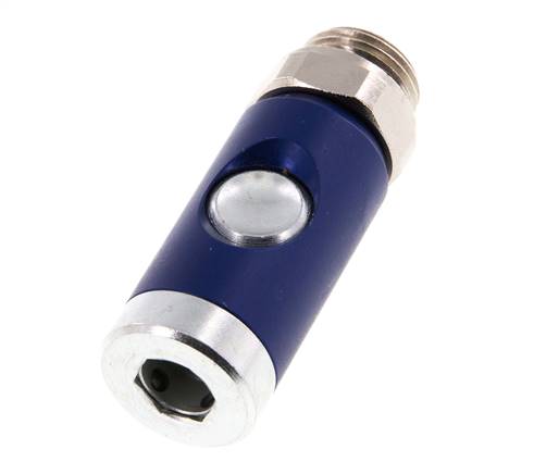 Gehard staal DN 7.4 Safety Luchtkoppeling Snelkoppeling met Drukknop G 1/2 inch Buitendraad