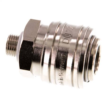 Vernikkeld Messing DN 7.2 (Euro) Luchtkoppeling Snelkoppeling G 1/8 inch Buitendraad