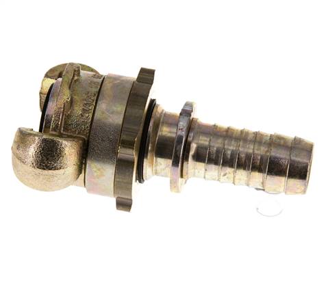 Gietijzer DN 15 DIN 3238 Compressor Klauwkoppeling met 19 mm Slangpilaar Veiligheidskraag