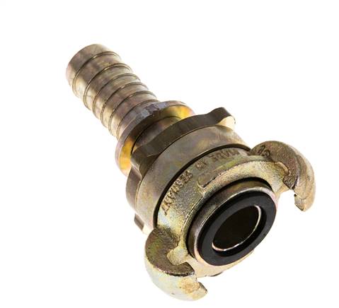 Gietijzer DN 15 DIN 3238 Compressor Klauwkoppeling met 19 mm Slangpilaar Veiligheidskraag