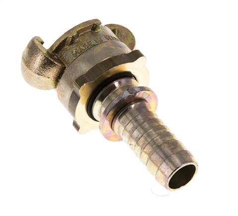 Gietijzer DN 15 DIN 3238 Compressor Klauwkoppeling met 19 mm Slangpilaar Veiligheidskraag
