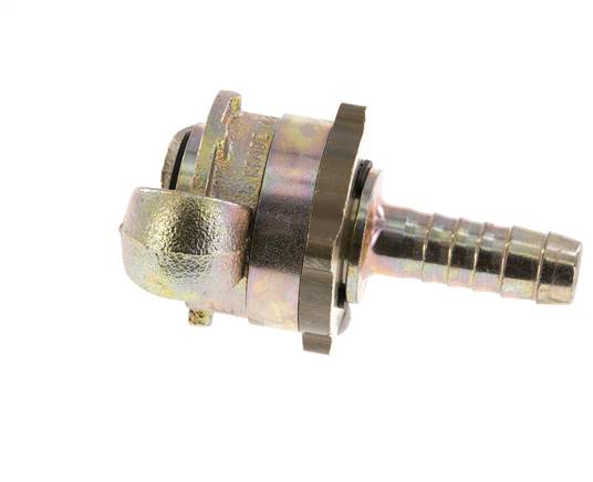 Gietijzer DN 10 DIN 3238 Compressor Klauwkoppeling met 13 mm Slangpilaar