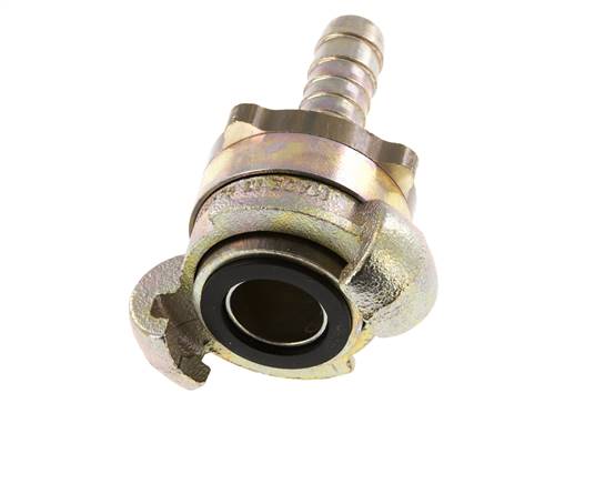 Gietijzer DN 10 DIN 3238 Compressor Klauwkoppeling met 13 mm Slangpilaar