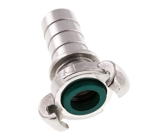 RVS DN 20 DIN 3489 Compressor Klauwkoppeling met 25 mm Slangpilaar