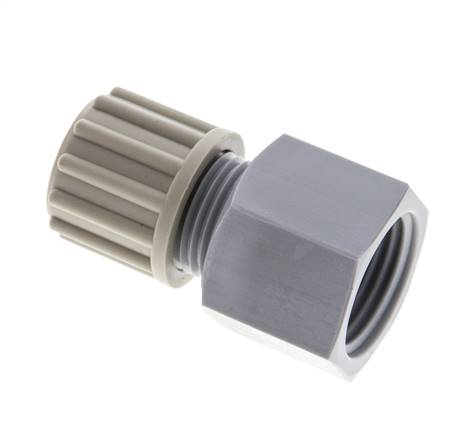 12x10mm & G1/2'' PA Rechte Knelfitting Binnendraad 10bar