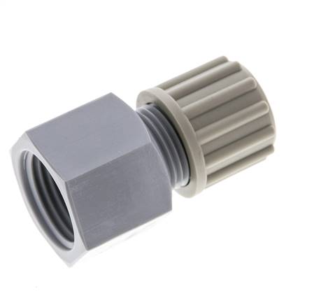 12x10mm & G1/2'' PA Rechte Knelfitting Binnendraad 10bar