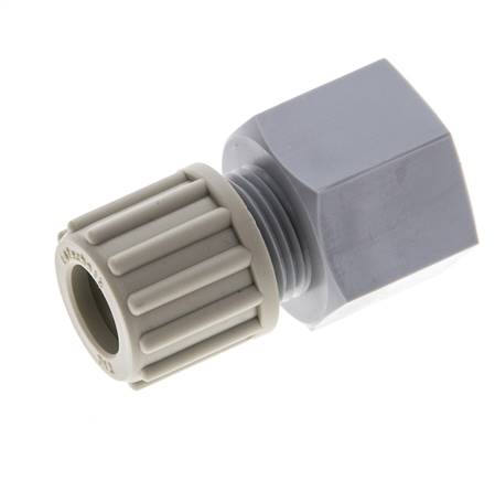 12x10mm & G1/2'' PA Rechte Knelfitting Binnendraad 10bar