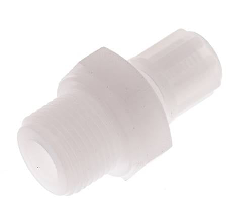6x4mm & G3/8'' PVDF Rechte Knelfitting Buitendraad 10bar