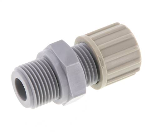 10x8mm & G3/8'' PA Rechte Knelfitting Buitendraad 10bar