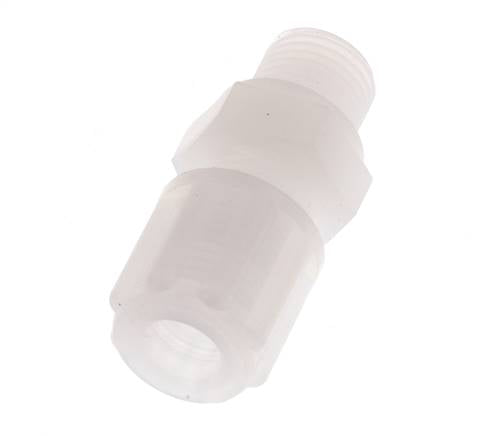6x4mm & G1/8'' PVDF Rechte Knelfitting Buitendraad 10bar