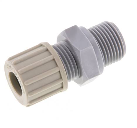 10x8mm & G3/8'' PA Rechte Knelfitting Buitendraad 10bar