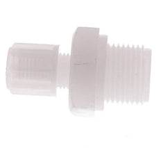 6x4mm & G3/8'' PVDF Rechte Knelfitting Buitendraad 10bar