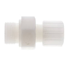 15x9mm & G3/4'' PVDF Rechte Knelfitting Buitendraad 10bar Kunststof en Polyamide
